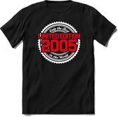 2005 Limited Edition | Feest Kado T-Shirt Heren - Dames | Wit - Rood | Perfect Verjaardag Cadeau Shirt | Grappige Spreuken - Zinnen - Teksten | Maat S
