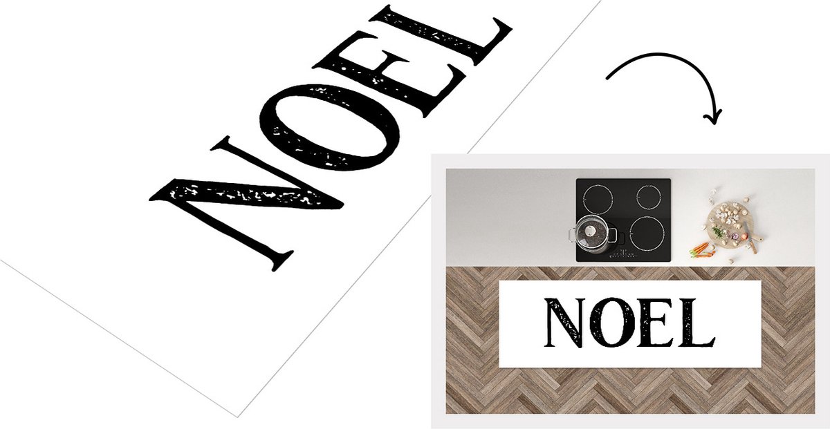 KitchenYeah Keukenloper - Loper keuken - Kerstmis - Noel - Quotes - Spreuken - 150x50 cm - Keukenloper vinyl Multicolor