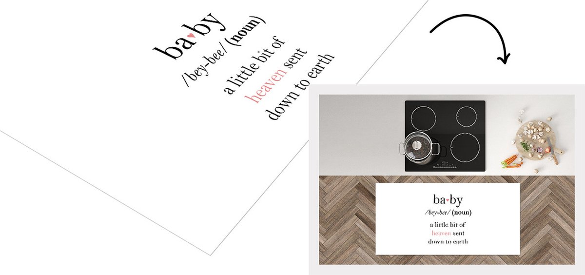 KitchenYeah Keukenloper - Loper keuken - Spreuken - Baby - Meisjes - Quotes - Geboorte - Keukenloper vinyl multicolor, foto 2