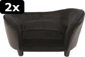 2x - SOFA SNUGGLE ZWART WICK 68X41X38C