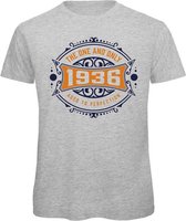 1936 The One And Only | Feest Kado T-Shirt Heren - Dames | Donker Blauw - Goud | Perfect Verjaardag Cadeau Shirt | Grappige Spreuken - Zinnen - Teksten | Maat S