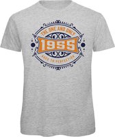 1955 The One And Only | Feest Kado T-Shirt Heren - Dames | Donker Blauw - Goud | Perfect Verjaardag Cadeau Shirt | Grappige Spreuken - Zinnen - Teksten | Maat XL