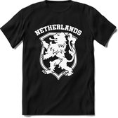 Nederland - Wit - T-Shirt Heren / Dames  - Nederland / Holland / Koningsdag Souvenirs Cadeau Shirt - grappige Spreuken, Zinnen en Teksten. Maat S