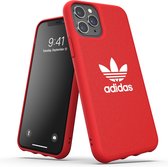 adidas Moulded Case Canvas PC en TPU logo hoesje voor iPhone 11 Pro - rood