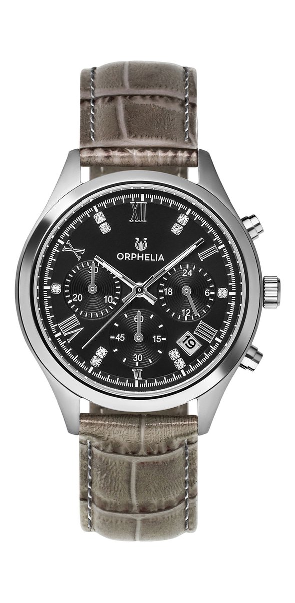 Orphelia Regal OR31800 Horloge - Leer - Grijs - Ø 38 mm