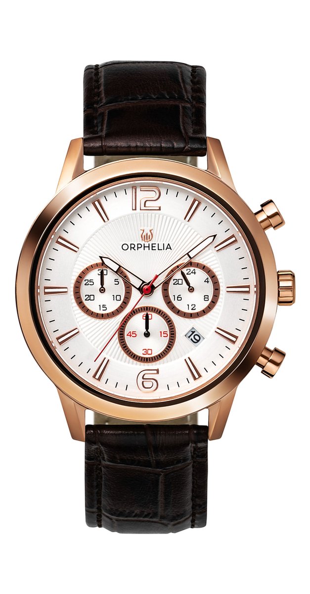 Orphelia Tempo OR81804 Horloge - Leer - Bruin - Ø 43 mm