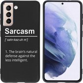 iMoshion Hoesje Geschikt voor Samsung Galaxy S21 Hoesje Siliconen - iMoshion Design hoesje - Zwart / Sarcasm