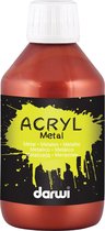 Darwi acrylverf Metal effect, flacon van 250 ml, leder