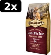 2x CARNILOVE LAMB/WILD BOAR STERI 6KG