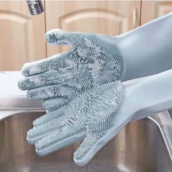 1 paire de gants de nettoyage pour lave-vaisselle en PVC, doux pour la  peau, gants