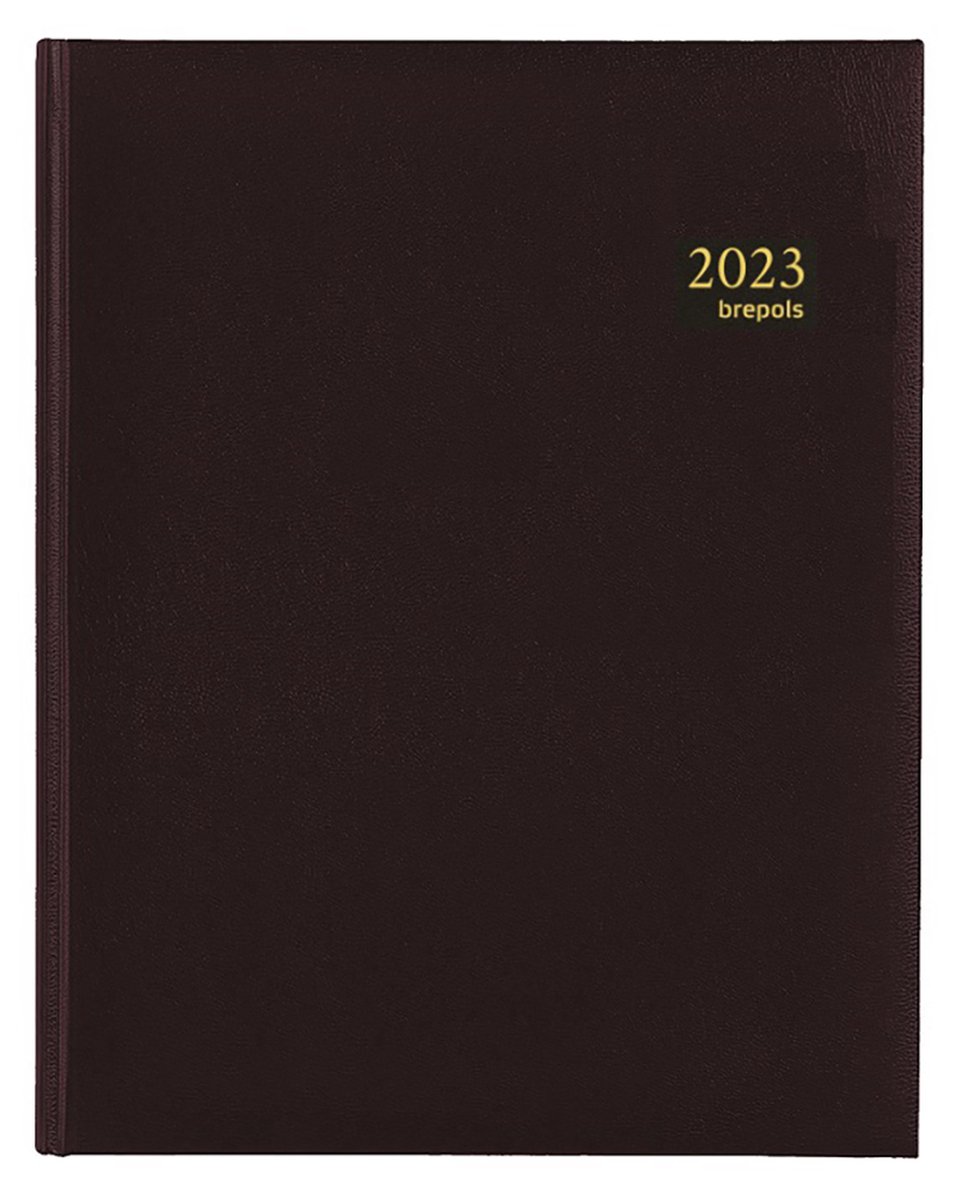 Brepols Agenda 2023 • CONCORDE • LIMA • 21 x 27 cm • Zwart • 1w/2p