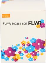 FLWR - Labels / Zebra verzendetiketten / oranje / Geschikt voor Zebra