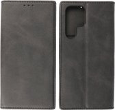 Hoesje Geschikt voor Samsung Galaxy S22 Ultra - Magnetisch Folio Book Case - Wallet Cases Telefoonhoesje - Zwart