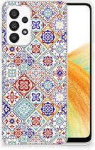 Leuk TPU Back Cover Geschikt voor Samsung Galaxy A33 5G Hoesje Tegels Kleur