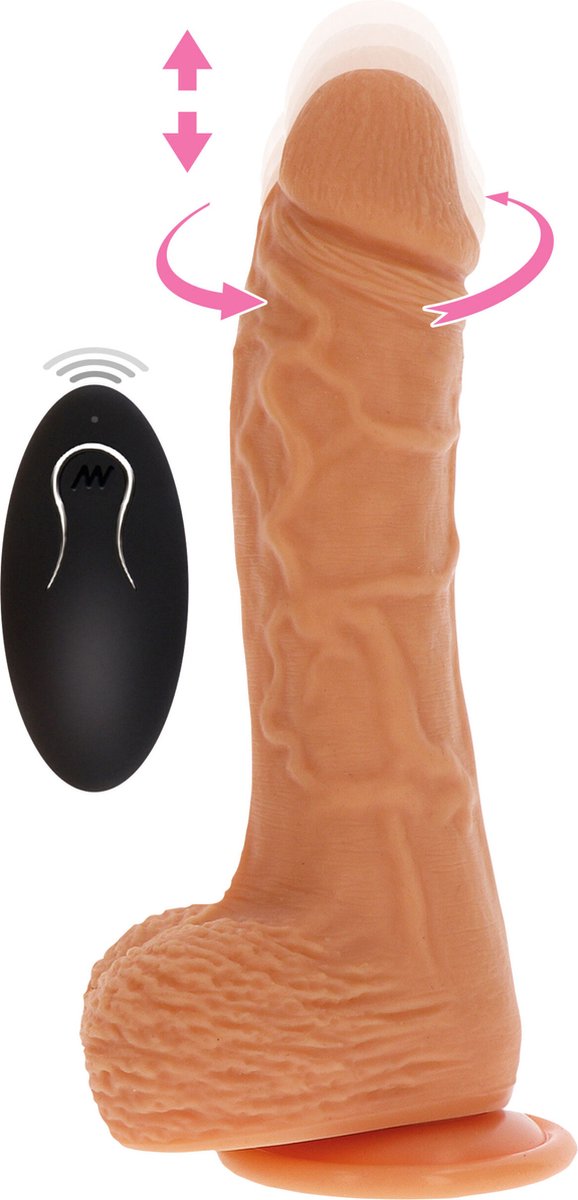Goedkoopste TOYJOY Up and Down Rotating Vibrating Dildo - Dildos Up-Down