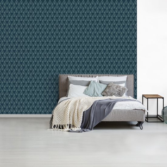 Behang - Fotobehang Design - Jongens - Driehoek - Kind - Breedte 265 cm x hoogte 220 cm
