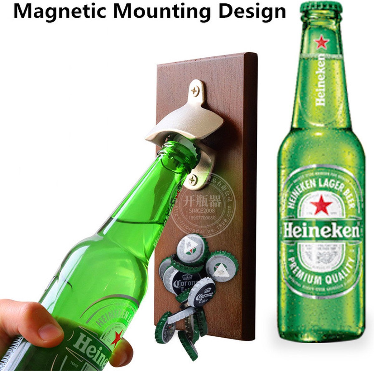 Décapsuleur magnétique pour bière Heineken