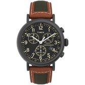 Timex Essential TW2U58000 Horloge - Leer - Bruin - Ø 40 mm