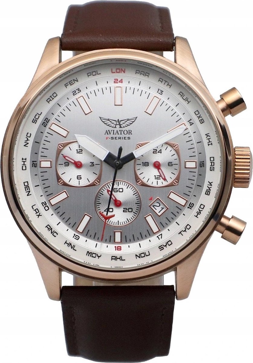 Aviator - Heren Horloge F-Series AVW83507G410 - Bruin