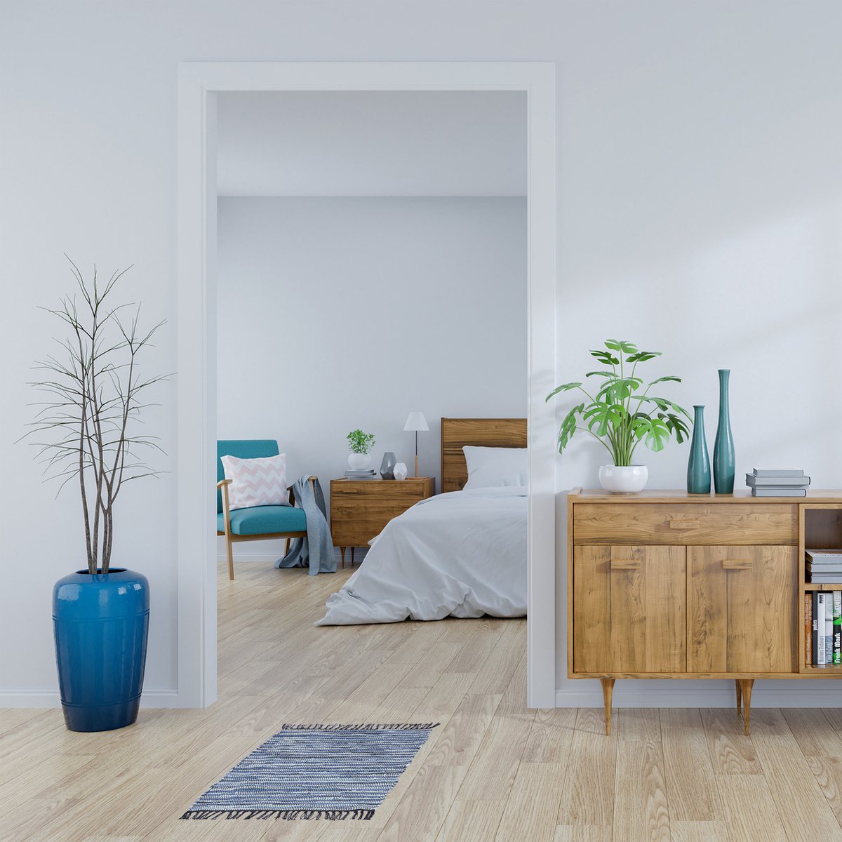 Relaxdays vloerkleed - leder en katoen - tapijt - antislip - chill mat