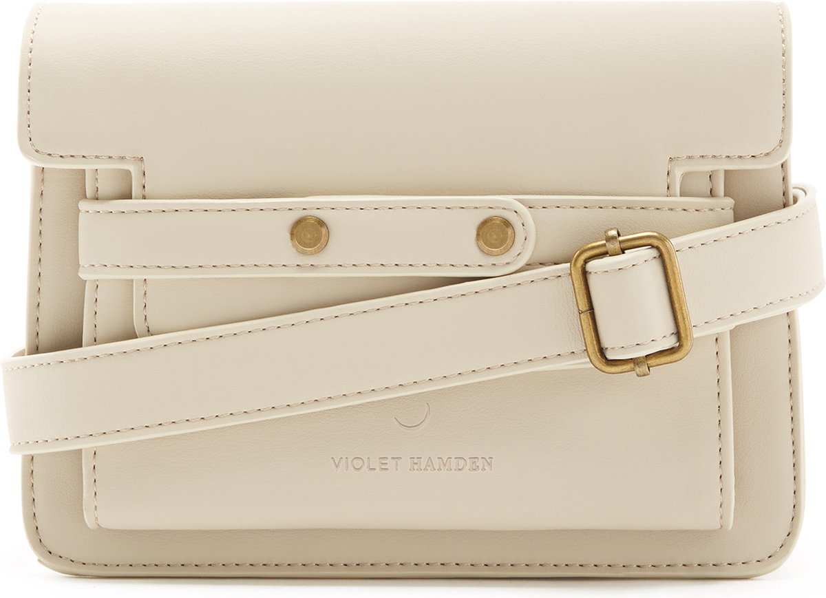 Violet Hamden Essential Bag Dames Crossbody tas Leer - Beige