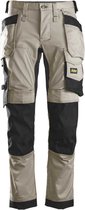 Snickers 6241 AllroundWork, Stretch Werkbroek met Holsterzakken - Khaki/Zwart - 154