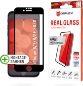Displex Real Glass FC + Frame screenprotector voor iPhone 6 6s 7 8 en SE 2020 SE 2022 - transparant