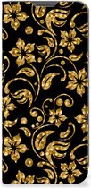 Bookcase Cadeau voor Oma Nokia G11 | G21 Telefoonhoesje Gouden Bloemen