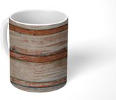 Mok - Koffiemok - Structuur - Hout - Vintage - Mokken - 350 ML - Beker - Koffiemokken - Theemok
