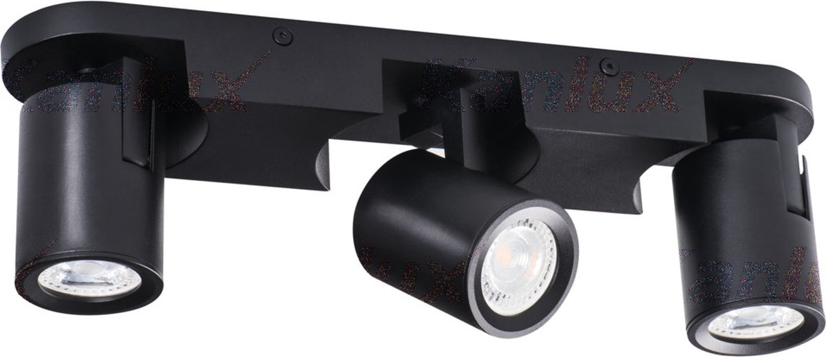 Kanlux Laurin EL-3L zwart plafondspot spotlamp GU10