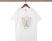 Kenzo - t-shirt - wit/blauw/goud - korte mouwen