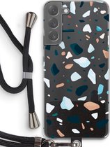 Case Company® - Samsung Galaxy S22 Plus hoesje met Koord - Terrazzo N°13 - Telefoonhoesje met Zwart Koord - Bescherming aan alle Kanten en Over de Schermrand