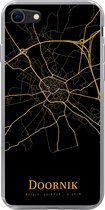 Geschikt voor iPhone 7 hoesje - Doornik - Kaart - Goud - Siliconen Telefoonhoesje