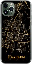 Geschikt voor iPhone 11 Pro hoesje - Haarlem - Kaart - Goud - Siliconen Telefoonhoesje