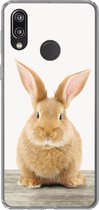 Geschikt voor Huawei P20 Lite (2020) hoesje - Konijn - Baby konijn - Dieren - Kind - Meisjes - Jongens - Siliconen Telefoonhoesje
