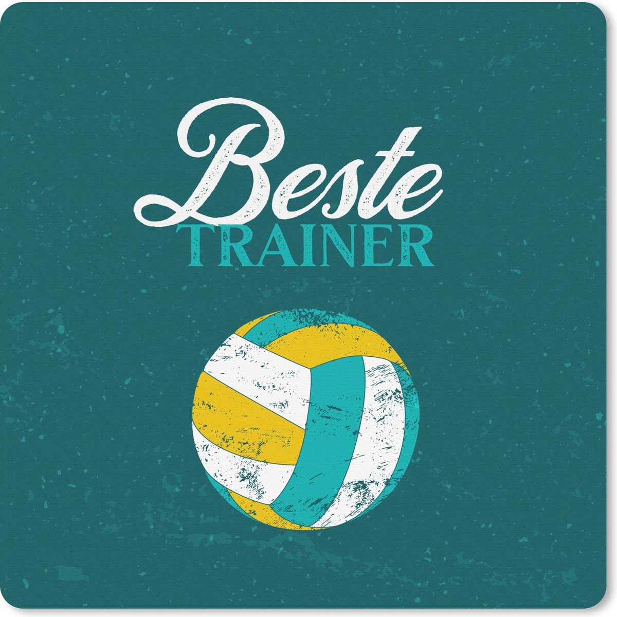 Muismat 20x20 cm - Mousepad Quote - Trainer - Volleybal - Muismatten