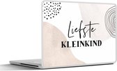 Laptop sticker - 15.6 inch - Bruin - 'Liefste kleinkind' - Quotes - Spreuken - 36x27,5cm - Laptopstickers - Laptop skin - Cover