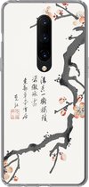 Geschikt voor OnePlus 7 Pro hoesje - Sakura - Tekens - Japan - Vintage - Siliconen Telefoonhoesje