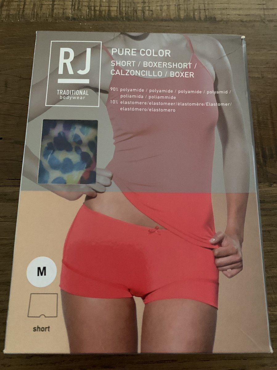 RJ Bodywear Ladies short pure color Really cool animal maat M
