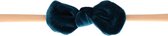 Baby haarbandje van velvet met strik - Petrol | Blauw | Baby