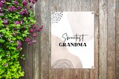 Tuin decoratie Spreuken - Oma - Familie - Grandma - 30x40 cm - Tuindoek