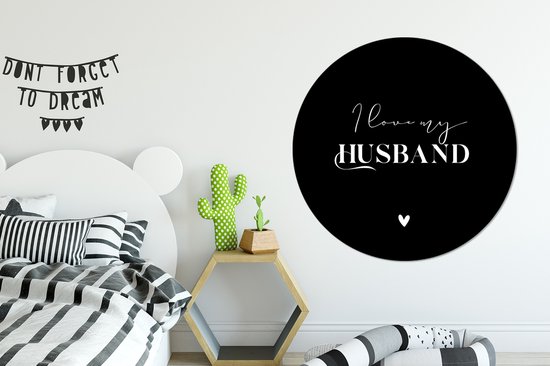 Wall Circle - Wall Circle Indoor - Amour - Mariage - Citations - ⌀ 150 cm - Décoration murale - Peintures Ronds