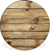 WallCircle - Cercle mural - Cercle mural - Planches - Bois - Rustique - Aluminium - Dibond - 90x90 cm - Intérieur et Extérieur