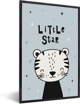 Fotolijst incl. Poster - Quotes - Spreuken - Little star - Baby - Kids - Kinderen - 60x90 cm - Posterlijst