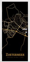 Deursticker Zoetermeer - Kaart - Goud - 80x215 cm - Deurposter