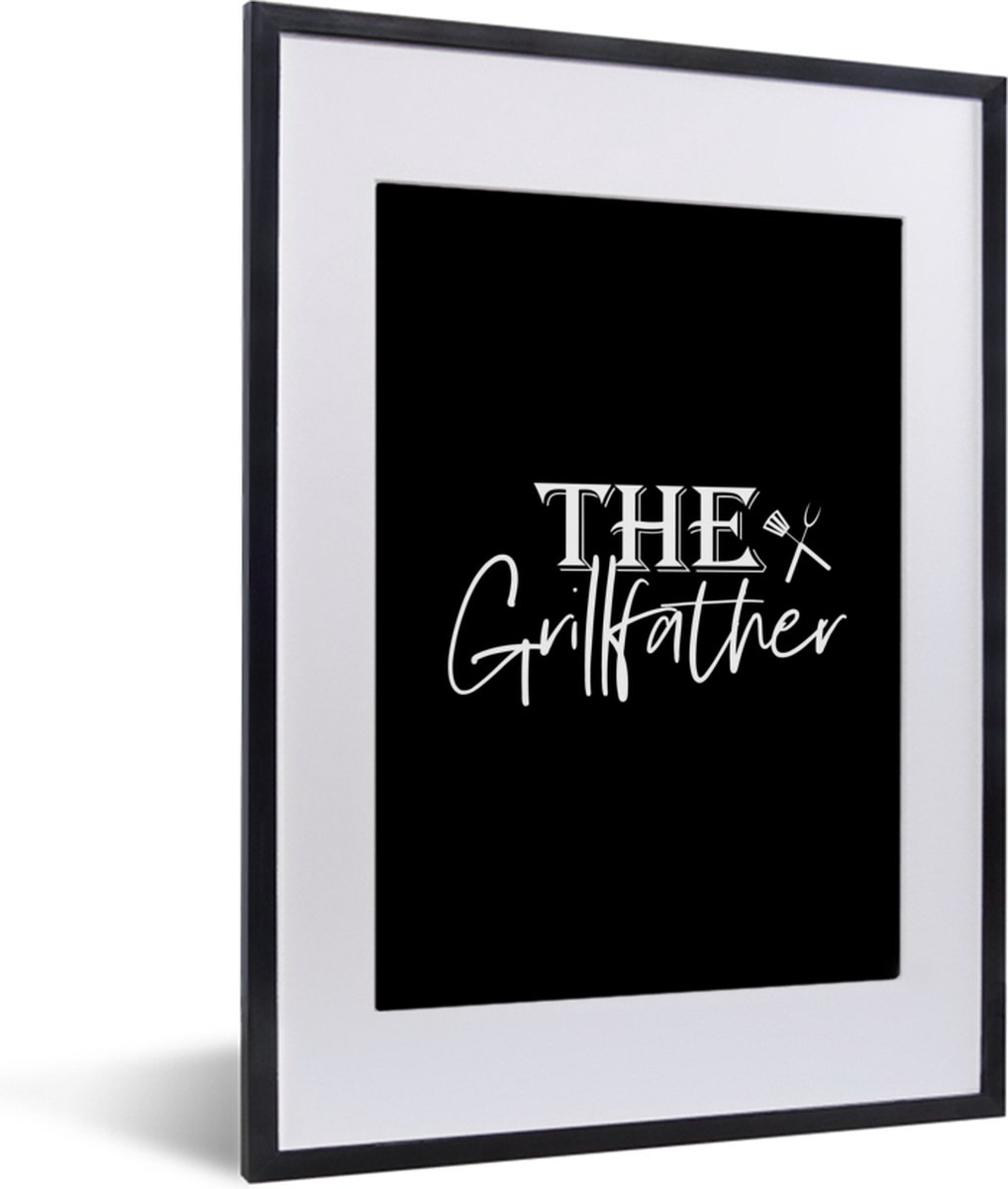 Poster in lijst - Fotolijst 30x40 cm - Posters - Quote - Vader - Grill - Koken - The grill