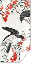 Poster Japan - Zwaluw - Vogels - Bes - Vintage - 60x120 cm