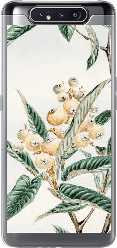 Coque Samsung Galaxy A80 - Feuilles - Baie - Japonais - Design - Coque de téléphone en Siliconen