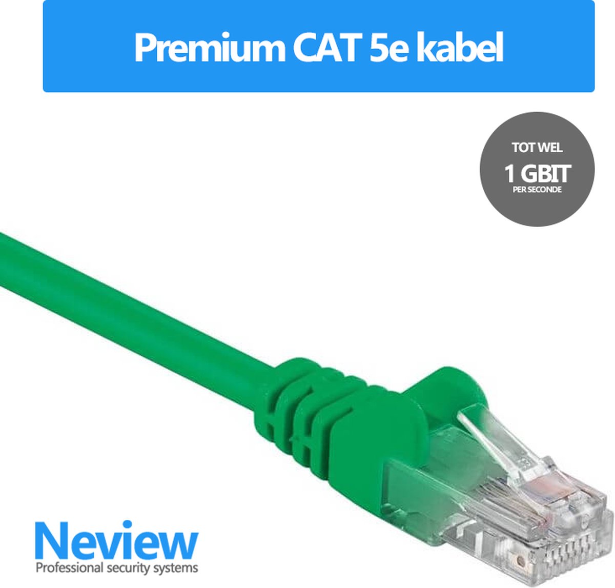 Neview - 3 meter premium UTP patchkabel - CAT 5e - Groen - (netwerkkabel/internetkabel)