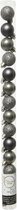 14x stuks mini kunststof kerstballen antraciet (warm grey) 3 cm - glans/mat/glitter - Kerstboomversiering